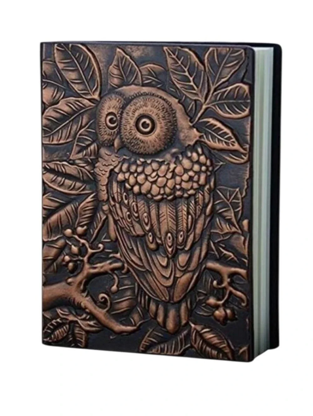 Copper Tone Owl 3D Diary Notebook